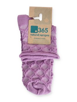 Calzini Corti Donna in Cotone Bio Taglio Vivo - Glicine - 2