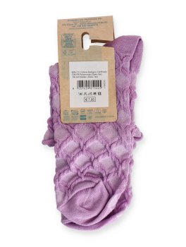 Calzini Corti Donna in Cotone Bio Taglio Vivo - Glicine - 3