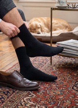 Calzini in Viscosa di Bamboo Nero - 4