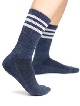 Calzini da Tennis Corti "Tenwool" Jeans - 1