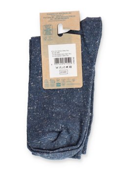 Calzini Donna in Cotone Bio "Bottonato" - Blu - 4