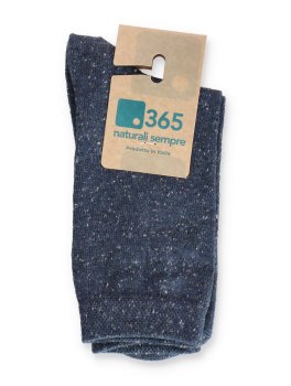 Calzini Donna in Cotone Bio "Bottonato" - Blu - 3