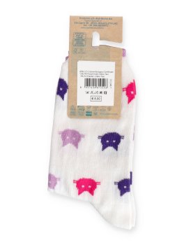 Calzini Donna in Cotone Bio Fantasia Gattino - 4
