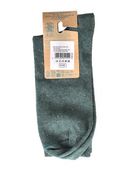 Calzini Donna in Cotone Bio Verde Salvia "Bottonato" - 3