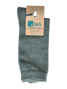 Calzini Donna in Cotone Bio Verde Salvia "Bottonato" - 2