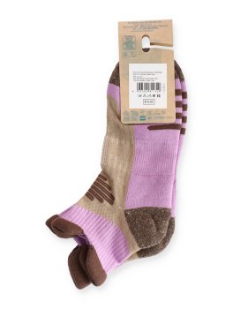 Calzini in Cotone Bio Trekking 4T Polisportiva - Lilla, Beige, Marrone - 3
