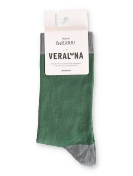 Calzini in Cotone Biologico Basic Verde Pino - 1