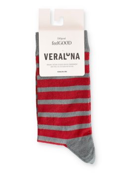 Calzini in Cotone Biologico Bicolor Bordeaux - 3