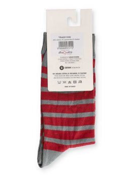 Calzini in Cotone Biologico Bicolor Bordeaux - 4