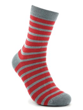 Calzini in Cotone Biologico Bicolor Bordeaux - 1