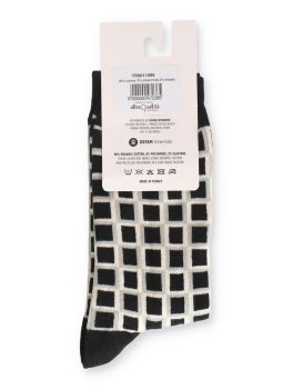Calzini in Cotone Biologico Blocks Nero/Bianco - 4