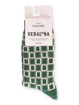 Calzini in Cotone Biologico Blocks Verde/Grigio - 3