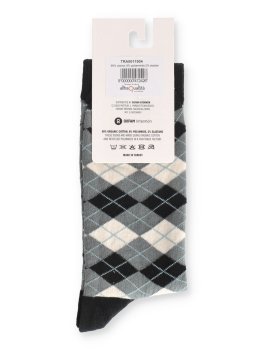 Calzini in Cotone Biologico Diamonds Nero - 5