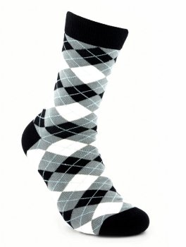 Calzini in Cotone Biologico Diamonds Nero - 1