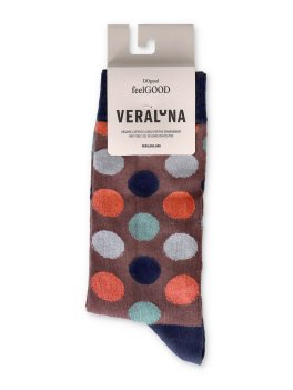 Calzini in Cotone Biologico Dots Blu/Marrone - Taglia 35-38 - 3