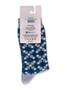 Calzini in Cotone Biologico Floral Blu - Taglia 35-38 - 3