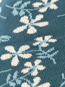 Calzini in Cotone Biologico Flores Blu Oceano - 5