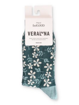 Calzini in Cotone Biologico Flores Blu Oceano - 2