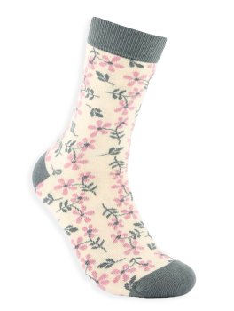 Calzini in Cotone Biologico Flores Rosa - 1