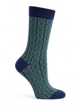 Calzini in Cotone Biologico Geo Verde - Taglia 35-38 - 1