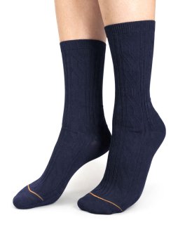 Calzini in Cotone Biologico Links con Greca - Blu - 1