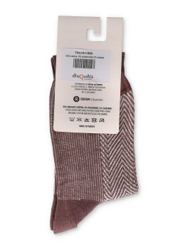 Calzini in Cotone Biologico Lisca di Pesce Marrone - Taglia  43-46 - 3