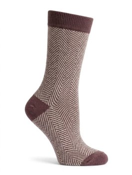 Calzini in Cotone Biologico Lisca di Pesce Marrone - Taglia  43-46 - 1