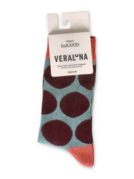 Calzini in Cotone Biologico Maxi Dots Viola - Taglia 35-38 - 2