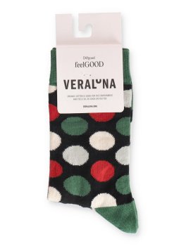 Calzini in Cotone Biologico Pois Verde Pino - 3