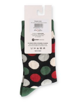 Calzini in Cotone Biologico Pois Verde Pino - 4