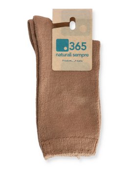 Calzini Lisci in Lana Merinos "Wooly" - Cammello - Taglia 39/42 - 2