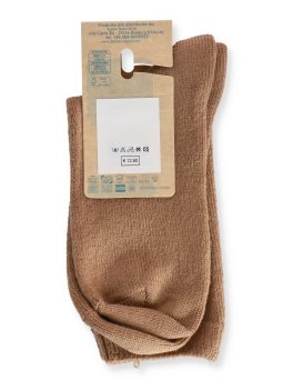 Calzini Lisci in Lana Merinos "Wooly" - Cammello - Taglia 39/42 - 3