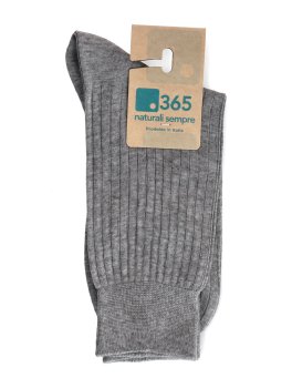 Calzini Uomo a Coste in Tencel™ Lyocell - Grigio - 2