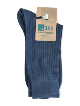 Calzini Uomo a Coste in Tencel™ Lyocell - Jeans - 2