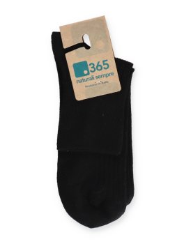 Calzini Uomo in Cotone a Coste con Polso Inglese - Nero - 2