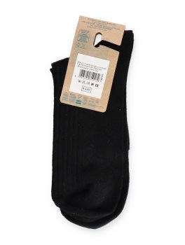 Calzini Uomo in Cotone a Coste con Polso Inglese - Nero - 3