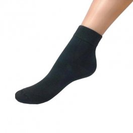 Calzino Girocaviglia Uomo in Fibra di Eucalipto - Nero - 1