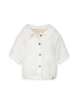 Camicia Bimbo a Maniche Corte - Offwhite - 1
