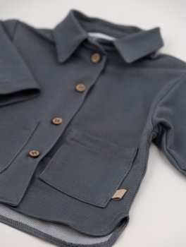 Camicia Oversized Bimbo - Jeans Blue - 12/18m - 4