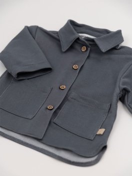 Camicia Oversized Bimbo - Jeans Blue - 12/18m - 3