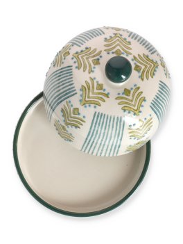Campana per Formaggio in Gres con Piattino "Orientale" - 3