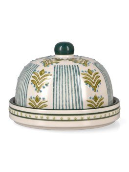 Campana per Formaggio in Gres con Piattino "Orientale" - 1