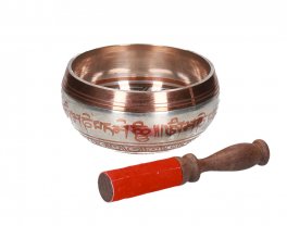Campana Tibetana Argento e Rame con Bastoncino - 2