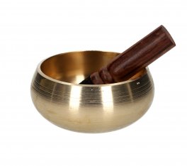 Campana Tibetana con Decorazione 3 Linee + Bastoncino- Solid Singing Bowl - 1