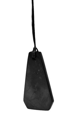 Pendente di Shungite con Cordino - Campanula - 1