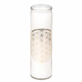 Candela Fiore della Vita - Stearina in Vetro - 3