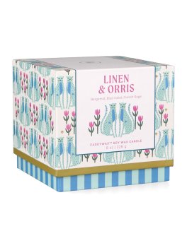 Candela in Ceramica "A Dopo" Blue Cheetahs - Linen e Orris - 5
