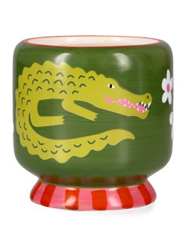 Candela in Ceramica "A Dopo" Crocodile - Fico d'India - 1