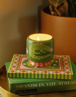 Candela in Ceramica "A Dopo" Crocodile - Fico d'India - 10