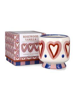 Candela in Ceramica "A Dopo" Hearts - Vaniglia e Legno di Rosa - 2